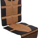 Lusso Gear Car Seat Protector with Thick Padding - Baby Cover with 2 Mesh Storage Pockets - Waterproof Tan Seat, Non-Slip Backing - Car Accessories - Carseat Cover (1-Pack Tan)