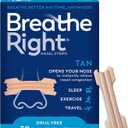 Breathe Right Nasal Strips, Extra Strength Tan Nose Strips, Drug-Free Nasal Congestion Relief for Better Breathing, Help Relieve Snoring, Caused by Colds & Allergies, Deviated Septum, Small/Medium
