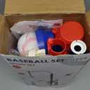 HYES 3-in-1 Baseball Set for Kids 3-5 - Tee Ball Stand, Hanging Tee, Ball Launcher and 6 Softballs - Adjustable Height, Indoor/Outdoor Sport Gifts for Boys Girls, Blue