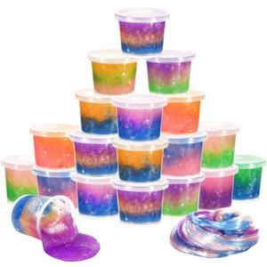 4 x 24 Packs Colorful Galaxy Slime, Stretchy & Non-Sticky,Idea Stocking Stuffers for Christmas,Party Favors, Sensory and Tactile Stimulation, Stress Relief, Educational Game, for Girls & Boys