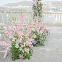 8PCS Delphinium Artificial Flowers 33.5'' Larkspur Silk Flowers Tall Pink Long Stem Artificial Flowers for Wedding Table Centerpieces Home Garden Decor(Light Pink)