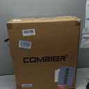 Combier CMA210DS-B Bidet Toilet Seat with Heated Seat, Turbo Wash, Warm Water & Air Dryer Wireless Remote + Side Panel Control(Round)