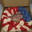 20 Inch 4th of July Wreaths Patriotic Wreaths for Front Door Red White and Blue Wreath, American Flag Wreath - for Front Porch Decor Burlap Bow Memorial Day Decorations