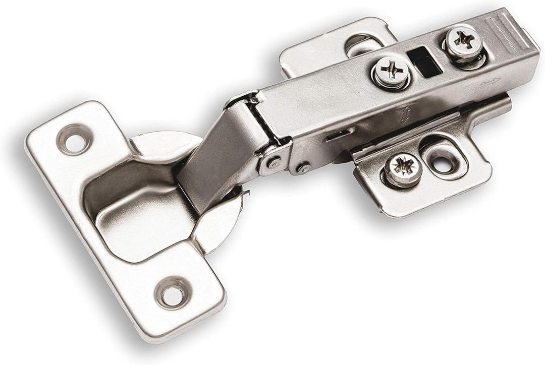Berta 6-Pack Full Overlay Frameless Soft-Close European Hinges, 110 3D Adjustable, Clip-On Concealed Kitchen Cabinet Door Hinges with Screws - Ideal for Modern Cabinets