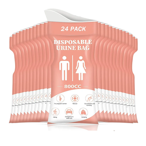 DIBBATU Disposable Urine Bag, 12/24 PCS Pee Bags for Travel for Women/Men, 800ML Emergency Portable Urinal Bag and Vomit Bags, Unisex Urinal Bag for Camping, Traffic Jams, Pregnant, Patient, Kids