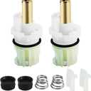 2 Pack Rp25513 Faucet Cartridge Replacement Kit for Two Handle Faucet Repair Kit with Cartridge Rp4993 Seats Springs, Compatible with Delta Shower Cartridge and Delta Bathroom Faucet Repair Kit