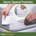 Zippered Full Mattress Protector (11"-13" Depth) - Bed Bug Waterproof Mattress Cover, Premium Quality Hypoallergenic Encasement White
