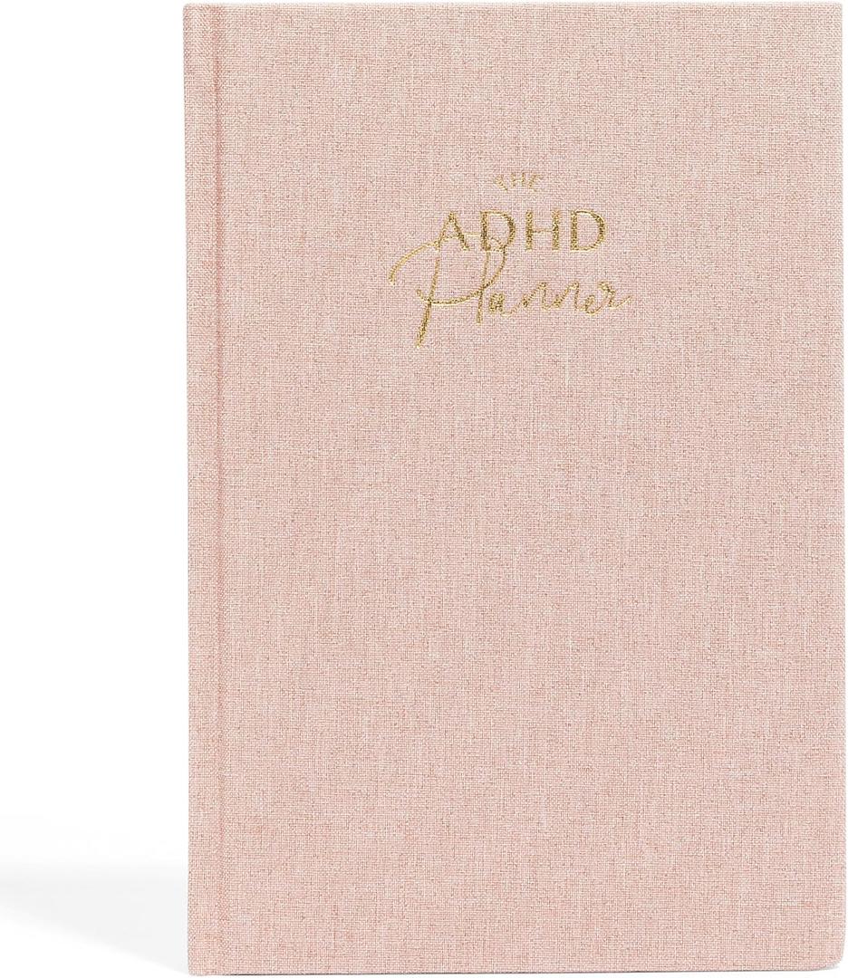 The ADHD Planner for Adults - Undated Daily & Weekly ADHD Journal for Disorganized People, 90 Days - Habit Tracker, Record Emotions & Mood - Academic Goals - Structure & Focus for Adults Brains (Pink)