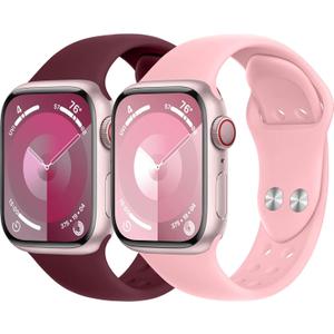 Sport Bands for Apple Watch Band 40mm 41mm 45mm 44mm 49mm iWatch Band 38mm 42mm 46mm Women/Men,Soft Silicone Strap for Apple Watch Series 11 10 9 8 7 6 5 4 3 SE 3/2nd Ultra/3/2 49 44 42 46 41 45 mm