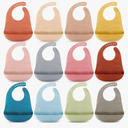 Mepase 12 Silicone Bibs Waterproof Silicone Baby Bibs Soft Adjustable Baby Feeding Unisex Kid Eating Supplies
