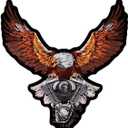 Milwaukee Leather Storm Clouds Eagle 12" x 12" Patch