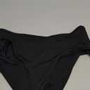 Daci Women Mid Waist Bikini Bottoms - Full Coverage Swim Bathing Suit Bottom Side Tied Swimsuit Bottoms (Small, Black)