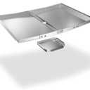 Grease Tray with Catch Pan - Adjustable Drip Pan for Gas Grill Models from Dyna Glo, Nexgrill, Expert Grill, Kenmore, BHG and More - Stainless Steel Grill Replacement Parts(Width 24"-30")