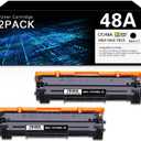 48A Toner Cartridge 2-Pack Replacement for HP 48A | CF248A Toner Compatible with HP Laserjet Pro M15w M15a M16w M16a MFP M28w M28a M29w M29a M30w M31w Printer Ink.(2 Black)