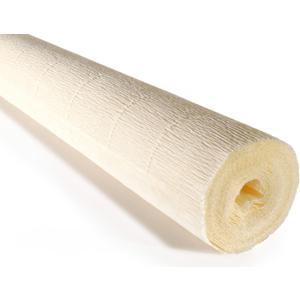 Cartotecnica Rossi 180g 8.2ft Long 19.6 Inch Wide Italian Crepe Paper for Wedding Ceremony Various Large Festivals Decoration (White Cream603)