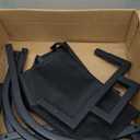 GAVISCITY 30 Inch Firewood Rack Outdoor Indoor with Handle and Log Carrier Bag, Stable Metal Wood Rack Heavy Duty Log Holder for Fireplace Patio Deck, Rustproof Firewood Storage Organizer Tool, Black