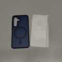 for Samsung Galaxy S25 Case, Matte Magnetic Phone Case with 1 Screen Protector, Support for Magsafe, Translucent Frosted Shockproof Protective Cover for Samsung Galaxy S25, Navy Blue