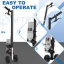 Striping Line Painting Wand, Industrial Two-Wheel Striping Spray Paint Wand for Line Paint Stripe Ground, Parking Lots, Fields, Compatible with Inverted Striping Spray Paint (T-Tip Nozzle)
