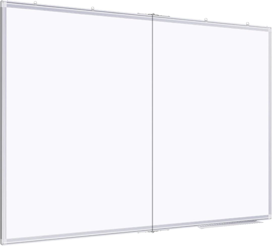 Magnetic Whiteboard Dry Erase, 48 x 36 inch Large White Board for Wall, Foldable Aluminum Frame Hanging Whiteboards for Home Classroom Office