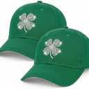 Tarpop 2 Pieces American Flag Bling Baseball Cap Adjustable USA Hat Cowboy Hat Patriotic 4 of July Hats for Women Men