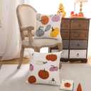 2 x Holibeat Fall Pillow Covers 18x18inch Set of 2 Tufted Thanksgiving Pumpkin Pillow Cases Fall Decoration for Home (8MP)