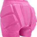 Kids Butt Pad Shorts, Child Hip Protection Pads,Tailbone Protective Padded Short Pants for Snowboarding Hockey Roller Skating (X-Small, Pink)
