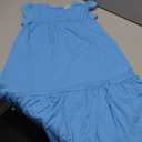Youwon Girls Dress Short Sleeve Solid Color Tunic A-Line Tiered Swing Dress 130