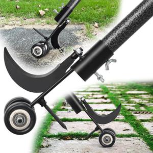 Crack Weeder,65 inch Dual Head Manual Crevice Weeding Tool Weed Puller Tool Stand Up Heavy Duty for Crevice Sidewalk Pavement Narrow Gaps Brick Joints Without Kneeling