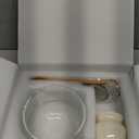 Matcha Set, 8Pcs Floral Ceramic Matcha Set with Matcha Whisk, Holder, Scoop, Scoop Rest, Sifter, Spoon and Tea Towel - Thoughtful Matcha Whisk Set Gift for Matcha Lovers (Beige)