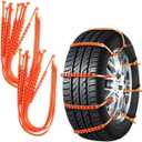 Reusable Snow Tire Chains for Trucks & SUVs - 2025 Upgrade 20 PCS Emergency Anti-Skid Traction Chains, Heavy Duty Plastic Wheel Cables for Winter Driving on Snow/Ice & Muddy Roads