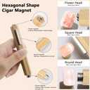 SIUSIO 3 In 1 Nail Magnet, Multifunctional Cat Eye Magnet For Gel Polish Magnet Stick Nail Art DIY Tools Design Walnut-Wood