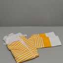 Dynamene Stall Fabric Shower Curtain, Modern Farmhouse Yellow and White Striped Cloth Shower Curtain with Boho Tassels, Small Hotel Luxury Bathroom Shower Curtain Set with 6 Hooks, Yellow, 36x72