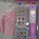 kidzkube Hair Gem Stamper Kit, Bling Hair Jewels for Girls Toys, Hair Styling Tool with Reusable Shining Diamonds, Birthday Gifts Toys for Girls Ages 3 4 5 6 8-12 (Purple)