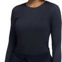 Sola Long Sleeve Underscrub for Women with Thumbholes, Comfort Fit for Work & Layering (Blue, L)