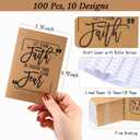 Fulmoon 100 Pcs Mini Notebooks Bulk Small Inspirational Pocket Notebooks & Mini Journals Bulk for Employee Appreciation Gifts Motivational Notepads for Teacher Nurse Coworkers Staff (Brown)