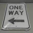 Faittoo One Way Sign with Left Arrow, 18x12 Inches Engineer Grade Reflective Rust Free Aluminum, Weather/Fade Resistant, UV Protected, Easy to Mount, Indoor/Outdoor Use