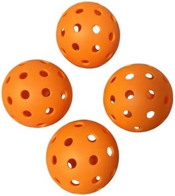 VisnzvLux Pack of 4 Orange Franklin X-40 Pickleball Balls 74mm