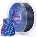 ELEGOO Silk PLA Filament Triple Colors Blue Purple Black, Shiny Tri-Color 3D Printer Filament 1.75mm Dimensional Accuracy +/- 0.05mm, 1kg Spool(2.2lbs) Fits for Most FDM 3D Printers