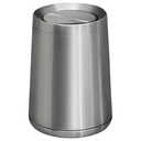 8L/2.1GALbrass Garbage can with Swing lidBrushed Nickel Gold Trash can,Matte Gold Trash can for Bathroom,Powder Room,Bedroom,Laundry Room (silver-32-8l)