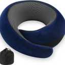 Neck Pillow, Travel Pillow uses Memory Foam to Support Neck Comfort, Ideal Companion for Airplane and car Travel, Compact, Convenient, and Versatile Airplane Sleep Pillow(Dark Blue)