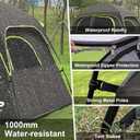 CAMPROS CP Upgraded 6/8 Person Camping Tents, Waterproof Windproof Family Tent with Larger Mesh Windows & Door, Double Layer, Easy Set Up, All-Season Dome Tent with Top Rainfly & Carry Bag