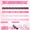 Kenning 400 Pack Breast Cancer Awareness Bracelets Pink Ribbon Paper Wristbands for Event Adhesive Paper Wristbands Courage Believe Faith Bracelets for Public Event Charity Recognition