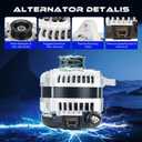 11624 New Alternator Replacement for Ford F-150 3.5L 2012-2017 3.7L 2012-2014 (Without AC Power Outlet), High Output Alternator Replace for CL3T-10300-BA CL3Z-10346-B