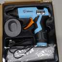GoGonova Cordless Hot Glue Gun, 15s Fast Preheating with 2Ah Built-in Battery Hot Melt Glue Gun, Smart Power-Off, Kit with 25 Pcs Premium Mini Glue Sticks and USB-C Charging Port (Blue)