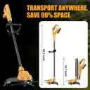 Cordless Weed Wacker for Dewalt 20V Battery,600W Brushless Motor,5800RPM String Trimmer Electric Weed Eater with Dual Safty Design, for Yard and Bush Trimming(No Battery)