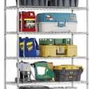 FDW 45"L18"W82"H Wire Shelving Unit Storage Cart Metal Shelf Rolling Utility Cart 2100Lbs Capacity with 6 Tier Casters Adjustable Layer Rack Strong Steel for Restaurant Garage Pantry Kitchen,Chrome