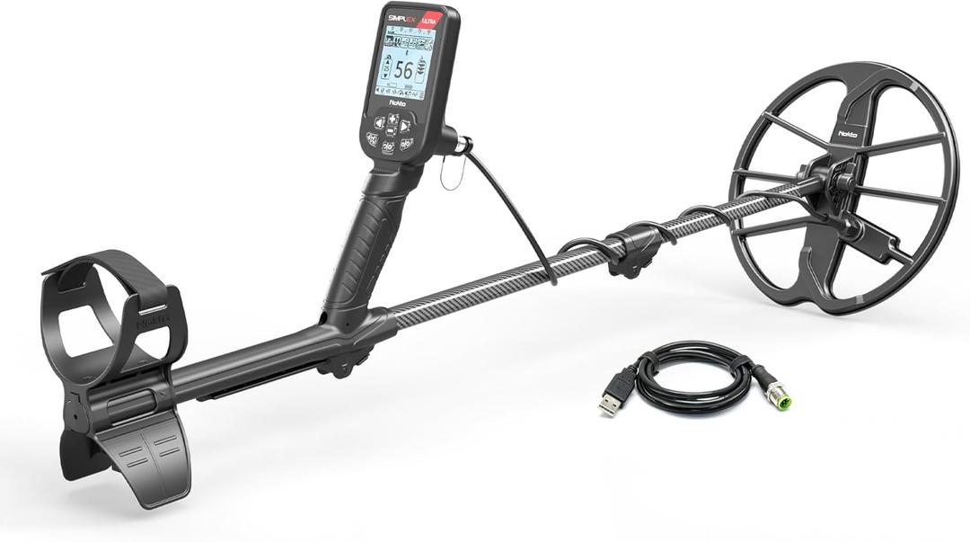 Nokta Simplex Ultra Waterproof Metal Detector with Carbon Fiber Shaft and 11 Search Coil (Metal Detector)
