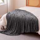 Amazon Basics Cooling Blanket for Hot Sleepers, Reversible Lightweight Thin Throw Blanket for Bed, Couch and Sofa, Queen (90" x 90"), Dark Gray