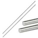 2 Pack 3/8"-16 UNC Threaded Rod, 304 Stainless Steel, 24" Long