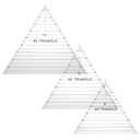 3 Pcs 60 Degree Triangle Ruler for Quilting, 8, 9, 10 Inch Acrylic Template Ruler Non-Slip Transparent Quilting Sewing Tool Patchwork Supplies for Charm Packs, Layer Cakes, Fabric Strips